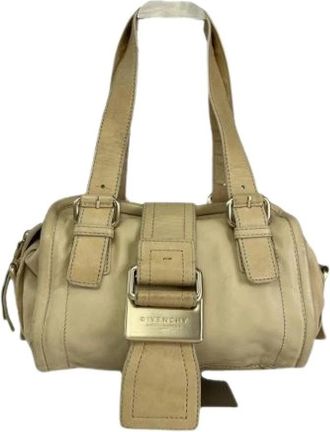 Givenchy Pre-owned Leren Schoudertas - Dames - Vintage Schoudertas - Beige - ONE Size - Leer - Vintage