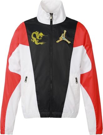 Nike Jordan Air Jordan Colorblock Splicing Stand Collar Woven Jacket Black DB3707-100