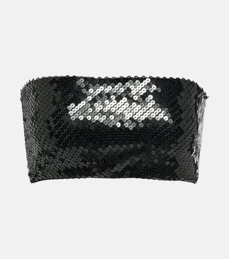 Rick Owens Lilies sequined bandeau top