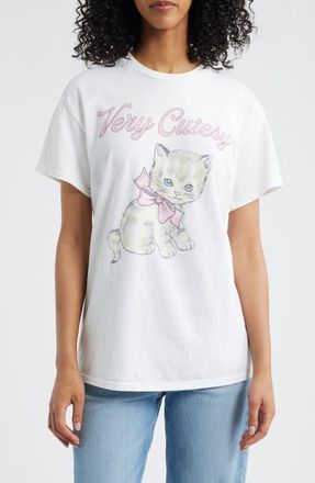 Junk Food Very Cutesy Cotton Graphic T-Shirt in White at Nordstrom, Size X-Large