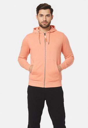 Indicode Kapuzensweatjacke INDICODE INPonto, Herren, Gr. XL, orange (papaya), Sweatware, Obermaterial: 60% Baumwolle, 40% Polyester, unifarben, regular fit nor