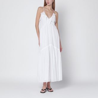 Isabel Marant Wei&szlig;es Vasma-Baumwoll-Voile-Kleid