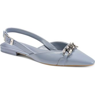 DKNY Cosetta Slingback Pointed Toe Flat in Slate Blue at Nordstrom, Size 5.5