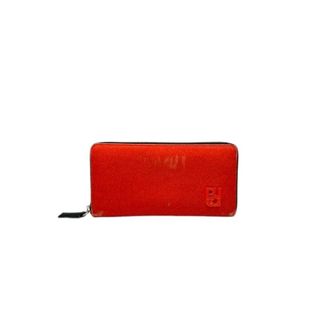 Miu Miu Pre-owned Vintage Portemonnee - Dames - Vintage Accessoires - Oranje - ONE Size - Leer - Vintage