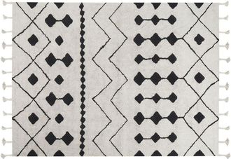 Beliani Rug KHEMISSET Off-White 160 x 230 cm Cotton