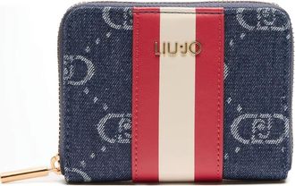 Liu Jo zip-around denim-effect wallet - women - Leather - One Size - Blue
