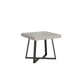 ITYhome Mesa extensible 90x90/194 cm efecto madera, cachemira