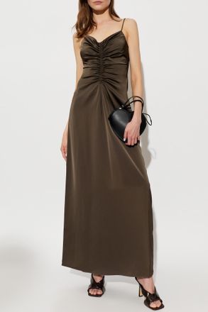Rotate Satin Slip Dress, Womens, Green