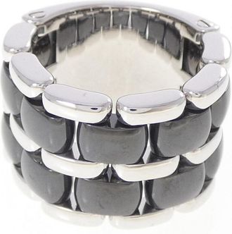 Chanel White Gold White Gold (18K) Ceramic Band Ring (Pre-Owned)