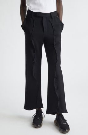 Undercover Pintuck Wool Blend Pants in Black at Nordstrom, Size 2