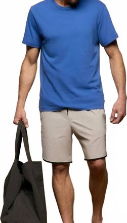 James Perse Short Sleeve Crew Neck Tee In Baltic Blue