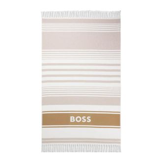 HUGO BOSS Fringed Logo Beach Towel - Heren - Handdoeken - Veelkleurig - ONE Size - Katoen - Home