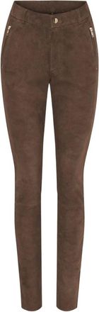 Notyz Notyz - Suede Leggings - Dames - Broeken - Bruin - Maat: XS Su&egrave;de