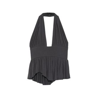 Gimaguas Top Peplo Scollo Allamericana Dera - - Tops - Donna - Grigio - S