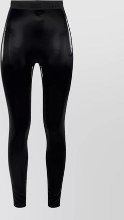 Elisabetta Franchi shiny stretch trousers high waist design