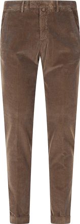 BRIGLIA 1949 Cocoa 1000R Tencel Velvet Straight-Leg Pants