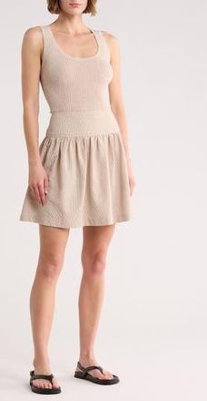 Max Studio Textured Miniskirt in Cream/Mocha at Nordstrom Rack, Size X-Large