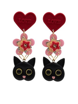 Amir Slama charm-embellished drop earrings - Red