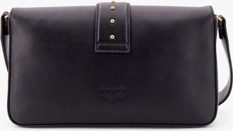 Pinko Womens Classic Leather Shoulder Bag Black