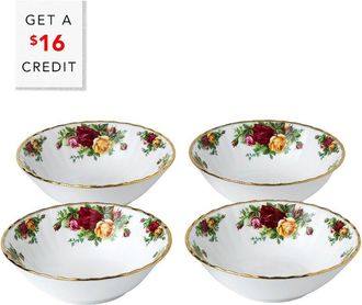 Royal Albert Old Country Roses Bowls (Set Of 4) With $16 Credit