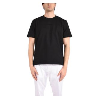 Dondup T-Shirts, male, Black, Size: 2XL Crewneck Over T-Shirt