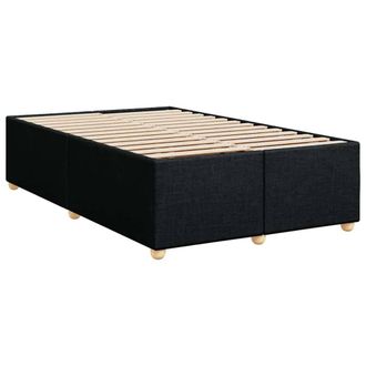 Berkfield Home Soft Bed Frame without Mattress Black&not;Double Fabric in Black | Size: Double