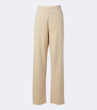 Extreme Cashmere N&deg;479 Runaway cashmere-blend straight pants