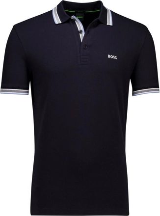 HUGO BOSS Tops, Heren, Blauw, XL, Korte mouw donkerblauw poloshirt