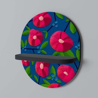 OEM Pensamientos De Primavera Estante Ovalado Negro