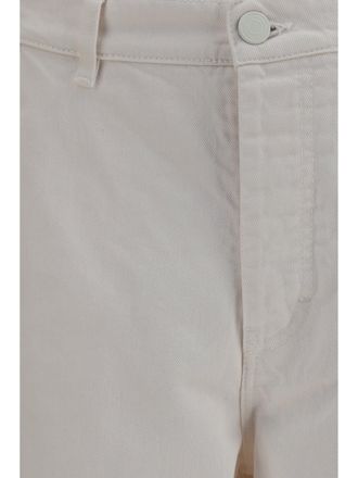 Ami Wide-Leg Cotton Denim Jeans - White