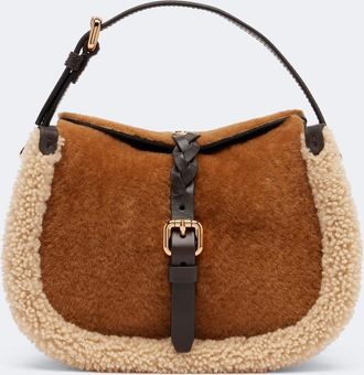 Etro Pony Small shearling top-handle bag
