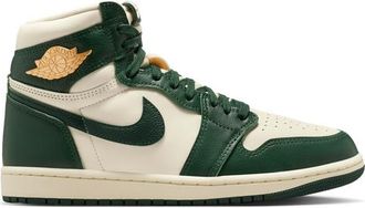 Nike Jordan Womens Air Retro 1 Hi RMSTD - Basketball Shoes Pale Ivory/Fir/Pro Green Size 10.0
