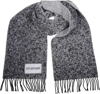 Sportmax Liriche Sjaal - Dames - Wintersjaals - Grijs - ONE Size - Wol - Accessoires