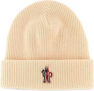 Moncler Muts met logopatch - Beige