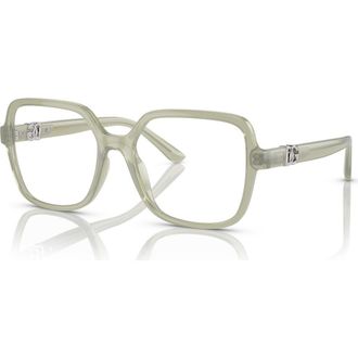 Dolce & Gabbana 53mm Square optical glasses in Green at Nordstrom
