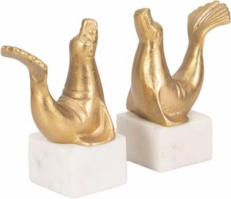Sagebrook Home Set Of Two 10In Sea Lion Bookends