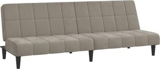 vidaXL Sof&aacute; Cama De 2 Plazas Terciopelo Gris Claro Vidaxl