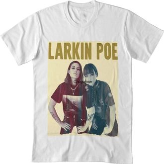 Miss Lilly Larkin Poe Tour Slim Fit Men T Shirt Casual Graphic Tops White M