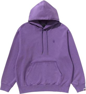 A Bathing Ape Garment Dye One Point Relaxed Fit Hoodie Purple 1L80-114-303-PUR