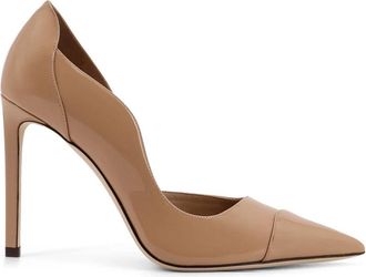 Jimmy Choo London Brigitte 100 Pump - Dames - Pumps - Bruin - 40 EU - Leer - Schoenen