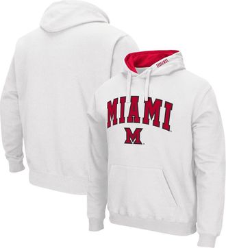Colosseum Mens Colosseum White Miami University RedHawks Arch and Logo Pullover Hoodie at Nordstrom, Size Xxx-Large
