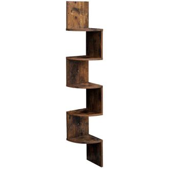 Vasagle Vasagle - Estanter&iacute;a Para Esquina De 5 Niveles, Estanter&iacute;a Esquinera, Estante De Exhibici&oacute;n De Madera, Ideal Para Cocina, Dormitorio, Sala De Estar, E