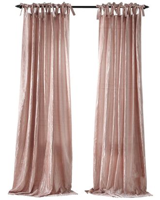 Elrene Korena Tie-Top Crushed Velvet Window Curtain
