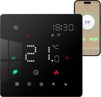 OEM Termostato El&eacute;ctrico Para Suelo Radiante Con Sensor, Termostato Inteligente Para Dormitorio Con Conexi&oacute;n Wifi, Compatible Con Tuya, Alexa Y Google Ass