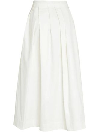 Gloria Coelho full midi skirt - White
