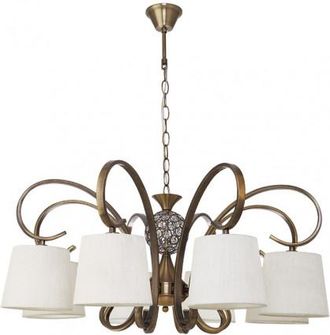 Fabrilamp Lampara Dorada Con Pantalla Modelo Bogota 8 L - Fabrilamp