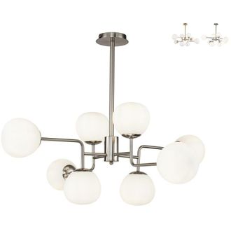 Maytoni Erich Globe L&aacute;mpara Colgante De Techo N&iacute;quel, 8 Luces, E14