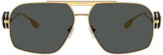 Versace VE2269100287 Geometric Full-Rim Metal Sunglasses - Gold