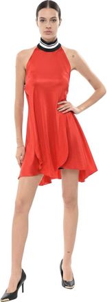 Off-white Red Halter Neck Mini Dress