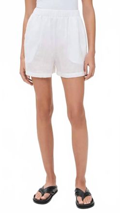 Mikoh Swimwear Tellaro Linen Shorts In Foam